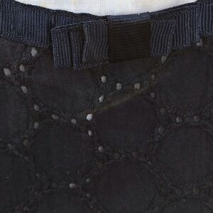 Navy Infant Eyelet Dress with Bow Detail